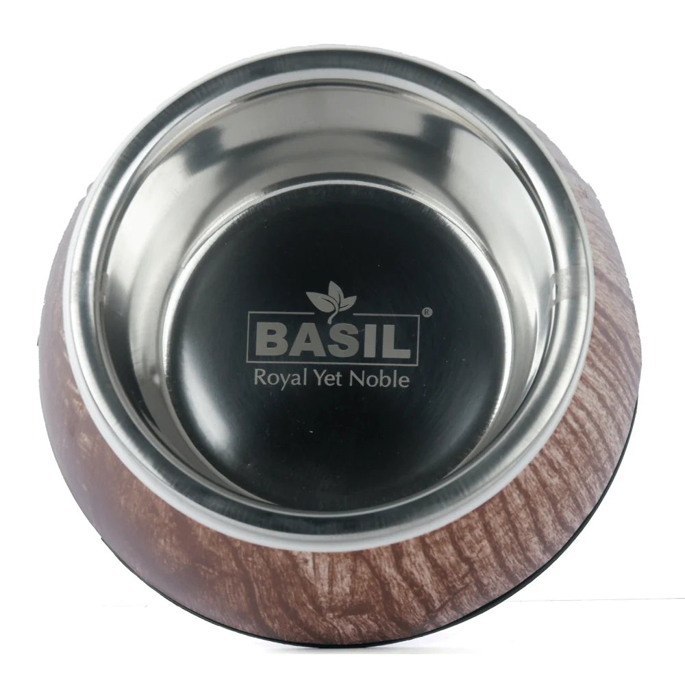 Basil Wooden Print Melamine Bowl for Dogs and Cats - Image 3