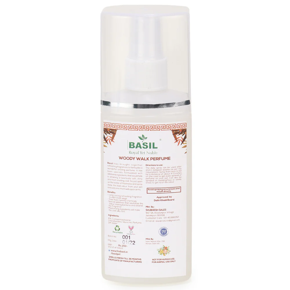 Basil Woody Walk Fresh Perfume Spray for Dogs and Cats - Image 5