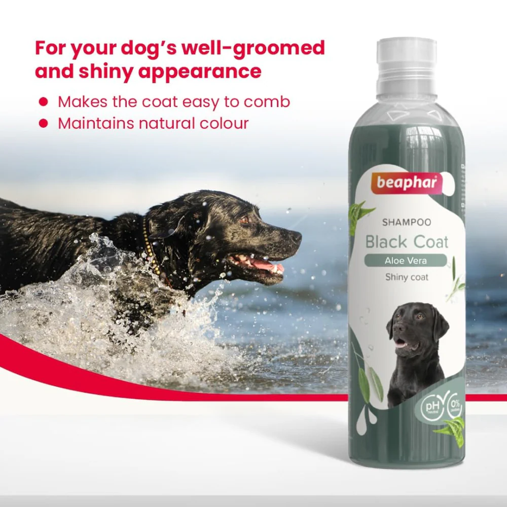 Beaphar Aleo Vera & Herbal Black Coat Shampoo for Dogs - Image 2