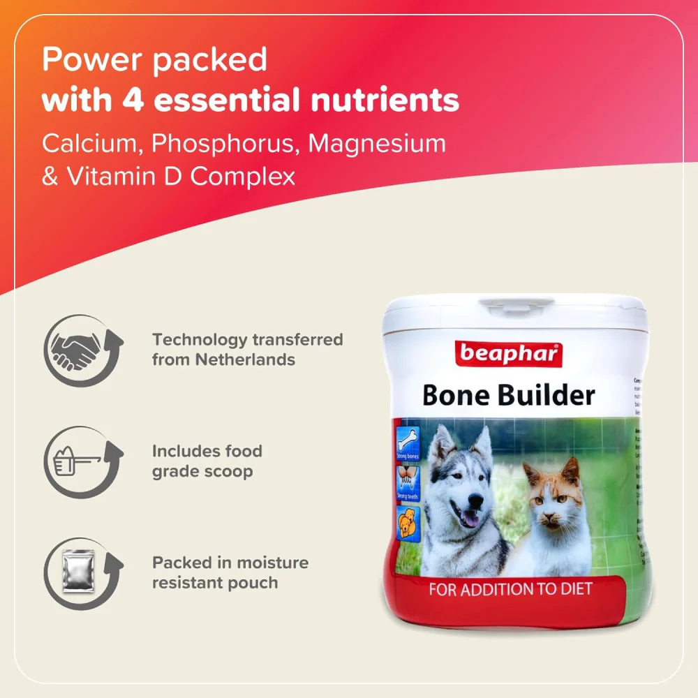 Beaphar Bone Builder Calcium Supplement for Dogs and Cats - Image 2