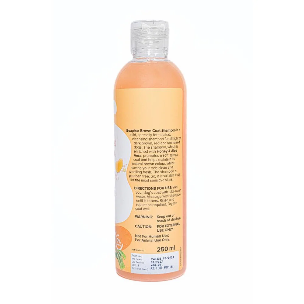 Beaphar Honey & Aloe Vera Herbal Brown Coat Dog Shampoo - Image 6