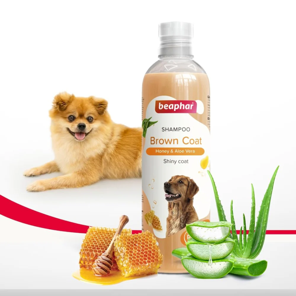 Beaphar Honey & Aloe Vera Herbal Brown Coat Dog Shampoo - Image 7