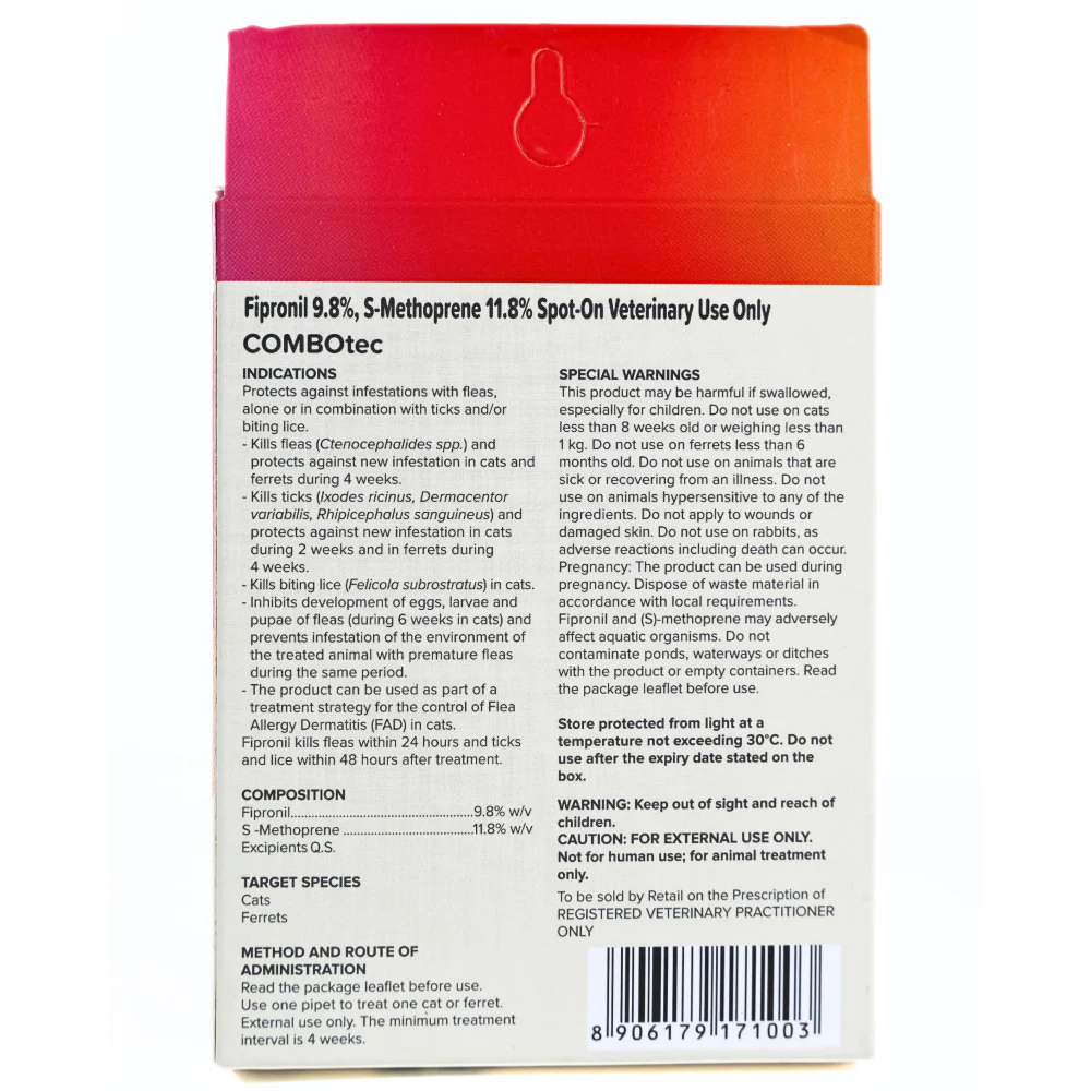 Beaphar Fipronil/s Methoprene Tick & Flea Spot On Combotec for Cats - Image 2