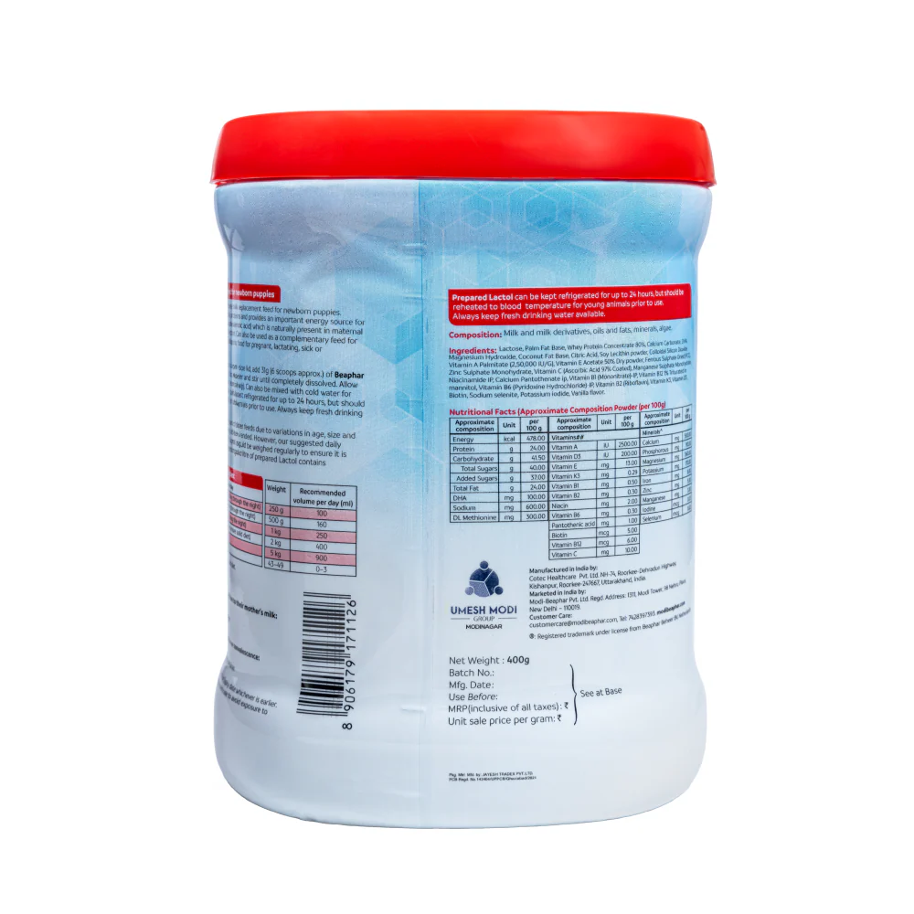 Beaphar Lactol New Born Milk Replacement Powder for Puppies - Image 10