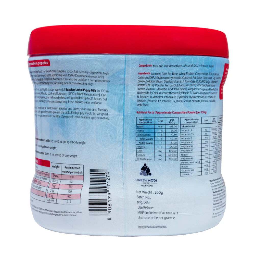 Beaphar Lactol New Born Milk Replacement Powder for Puppies - Image 8