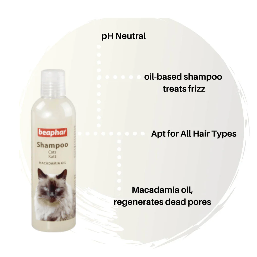 Beaphar Macadamia Oil & Aloe Vera Dryness & Itch Relief Shampoo for Cats - Image 2