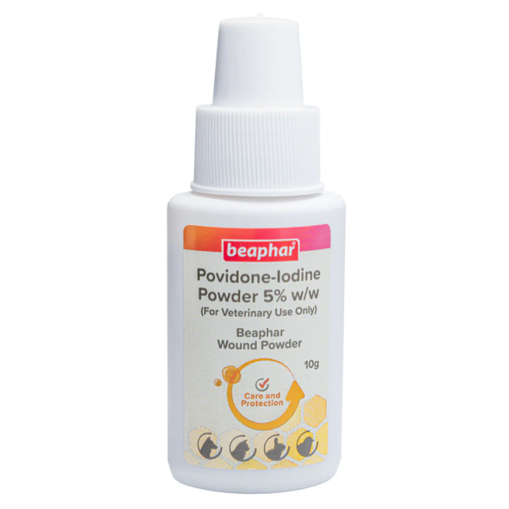 Beaphar Povidone Iodine Wound Healing & Antiseptic Powder for Dogs & Cats