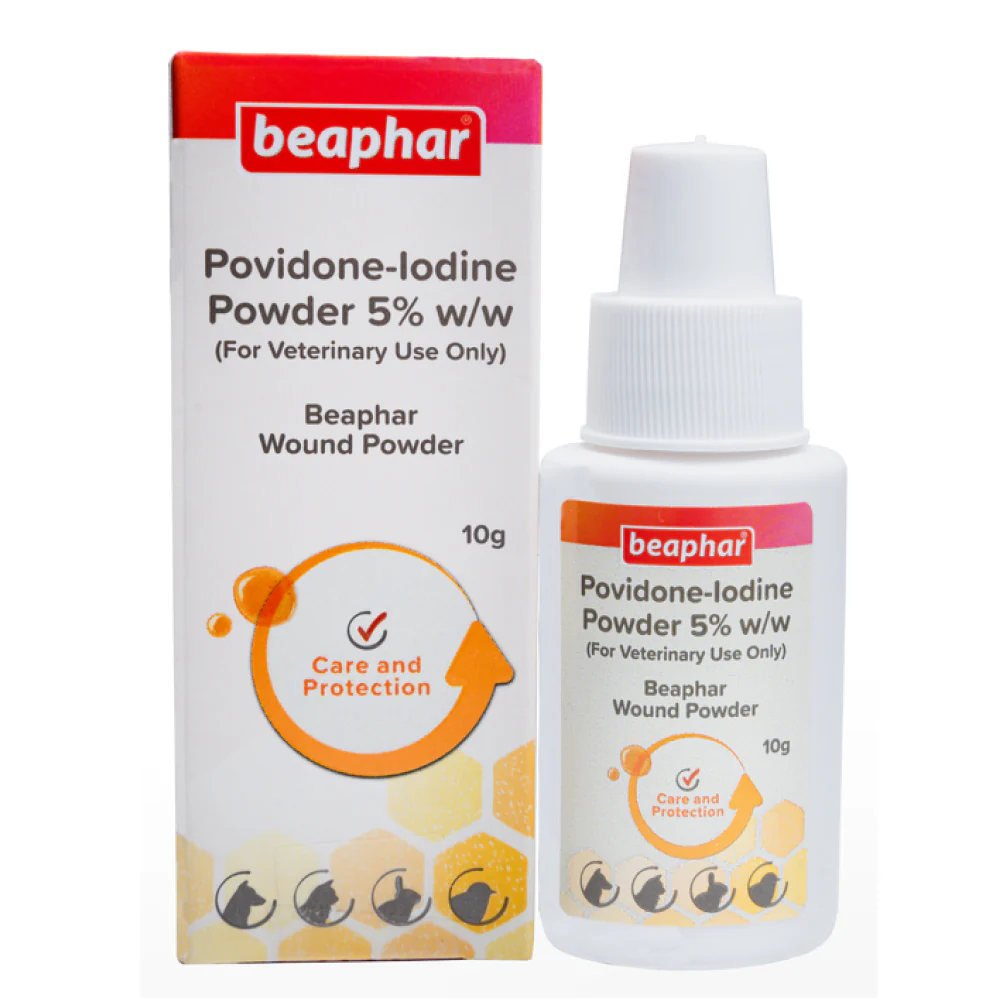 Beaphar Povidone Iodine Wound Healing & Antiseptic Powder for Dogs & Cats - Image 2