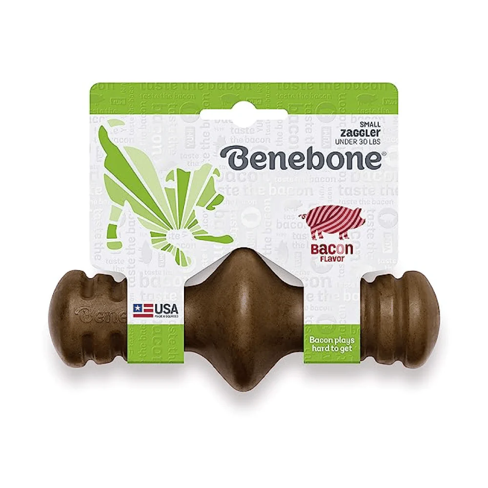 Benebone Bacon Butter Flavored Zaggler Rolling Chew Toy for Dogs - Image 3