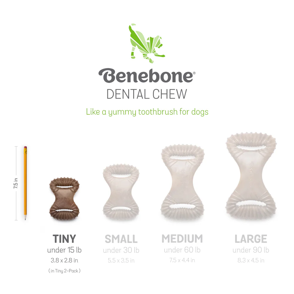 Benebone Bacon Flavored Dental and Wishbone Chew Toys for Dogs - Image 2
