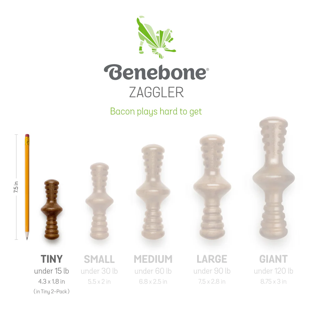 Benebone Bacon Flavored Maplestick and Zaggler Chew Toys for Dogs - Image 2
