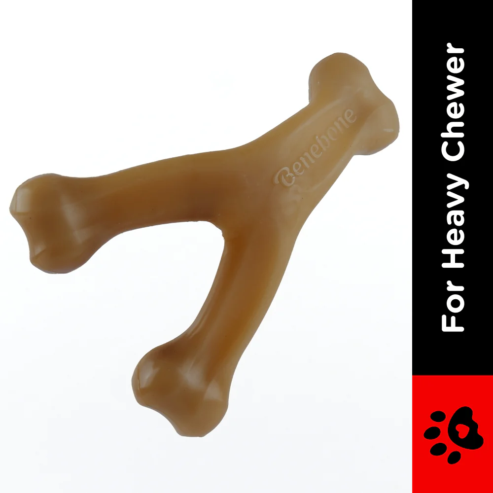 Benebone Bacon Flavored Wishbone Chew Toy for Dogs | For Aggressive Chewers - Image 3