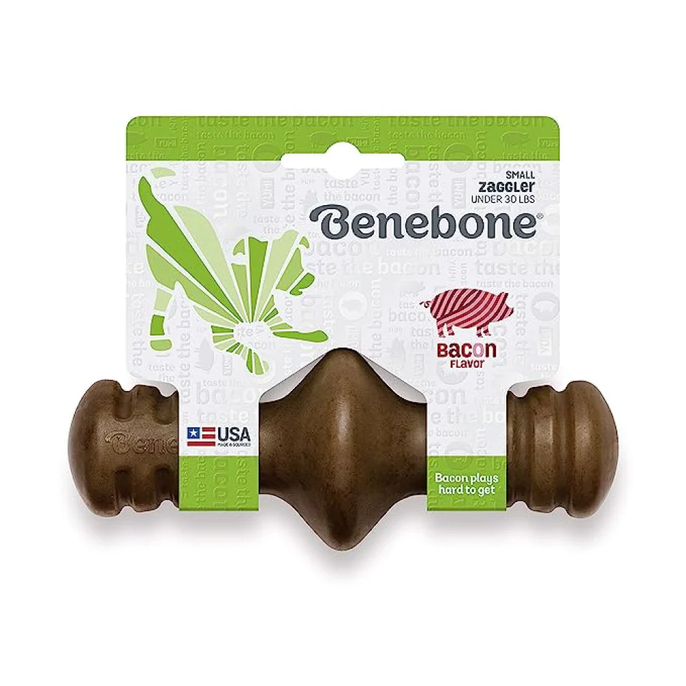 Benebone Bacon Flavored Zaggler Rolling Chew Toy for Dogs - Image 2