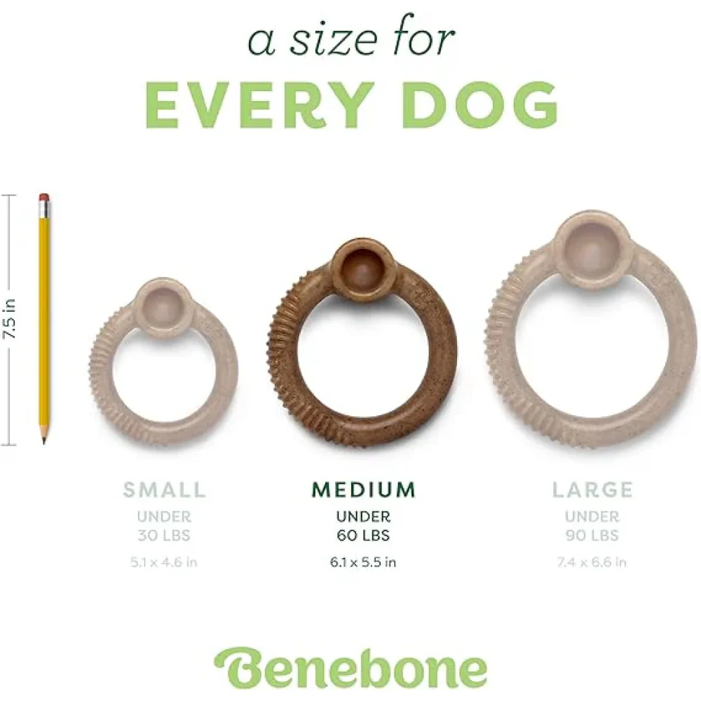 Benebone Bacon Flavoured Ring Bone Chew Toy for Dogs - Image 2