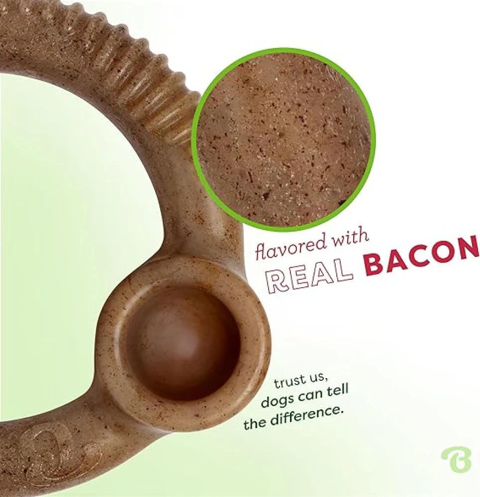 Benebone Bacon Flavoured Ring Bone Chew Toy for Dogs - Image 4