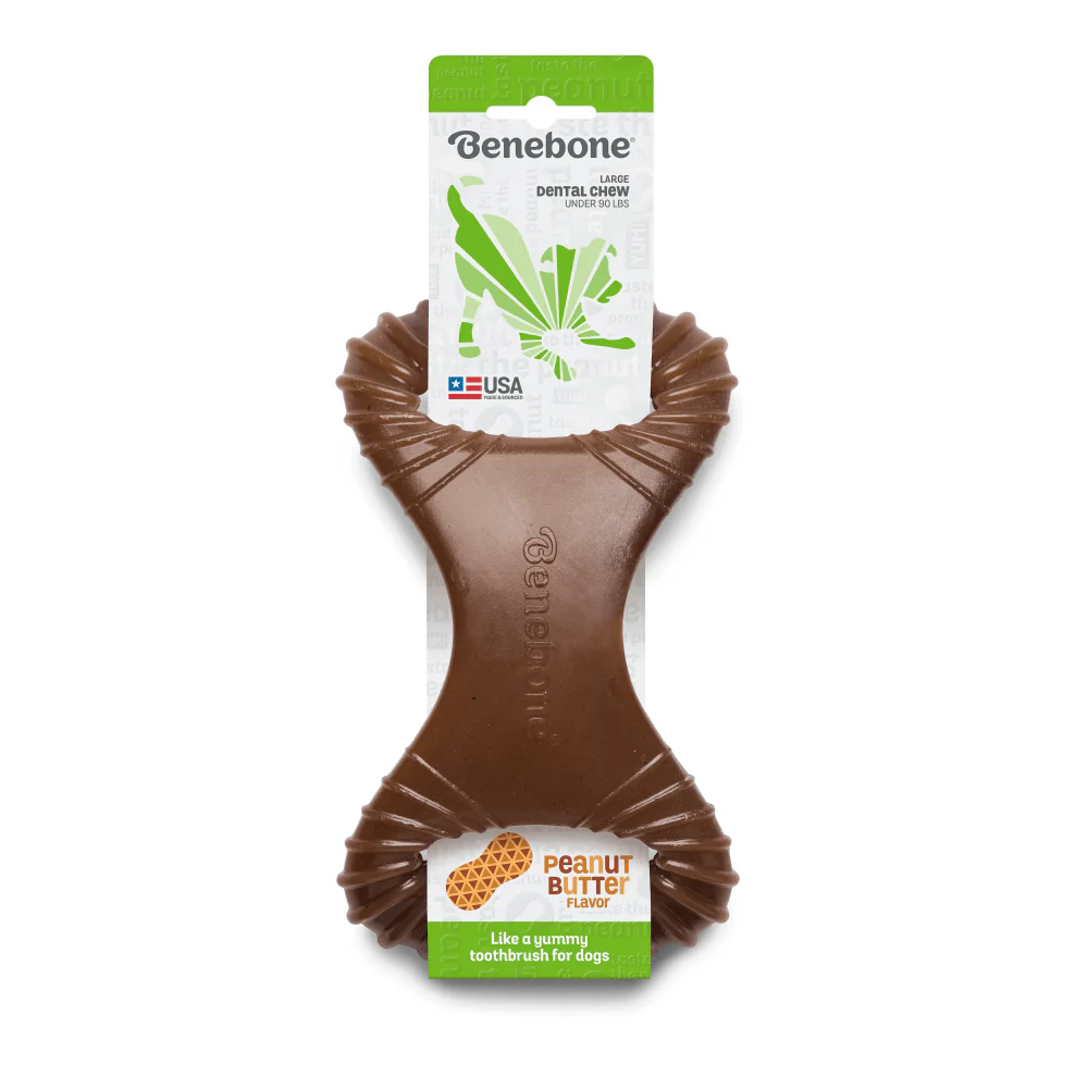 Benebone Peanut Butter Flavored Dental Chew Toy for Dogs | For Aggressive Chewers - Image 4