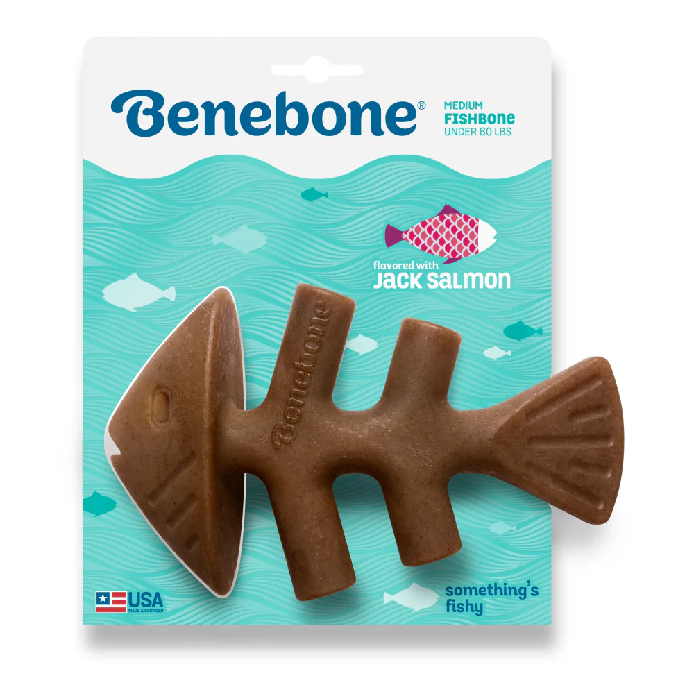 Benebone Jack Salmon Flavored Fishbone Chew Toy for Dogs - Image 3