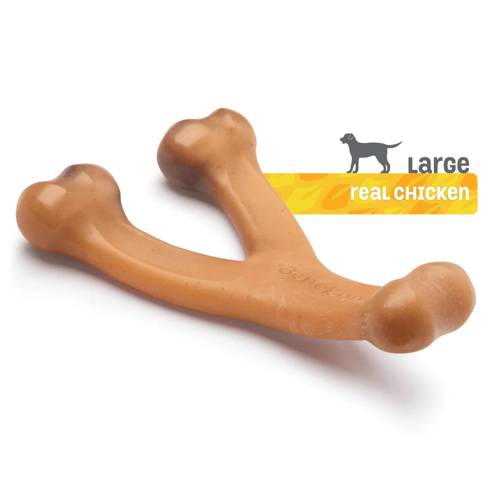 Benebone Peanut Butter Flavored Wishbone Chew Toy  for Dogs | For Aggressive Chewers - Image 6