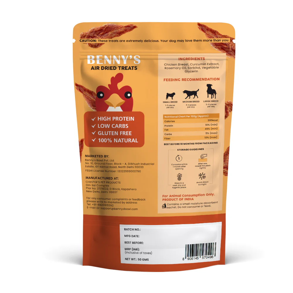 Bennys Bowl Chicken and Herbs Jerky Dog Treats - Image 2
