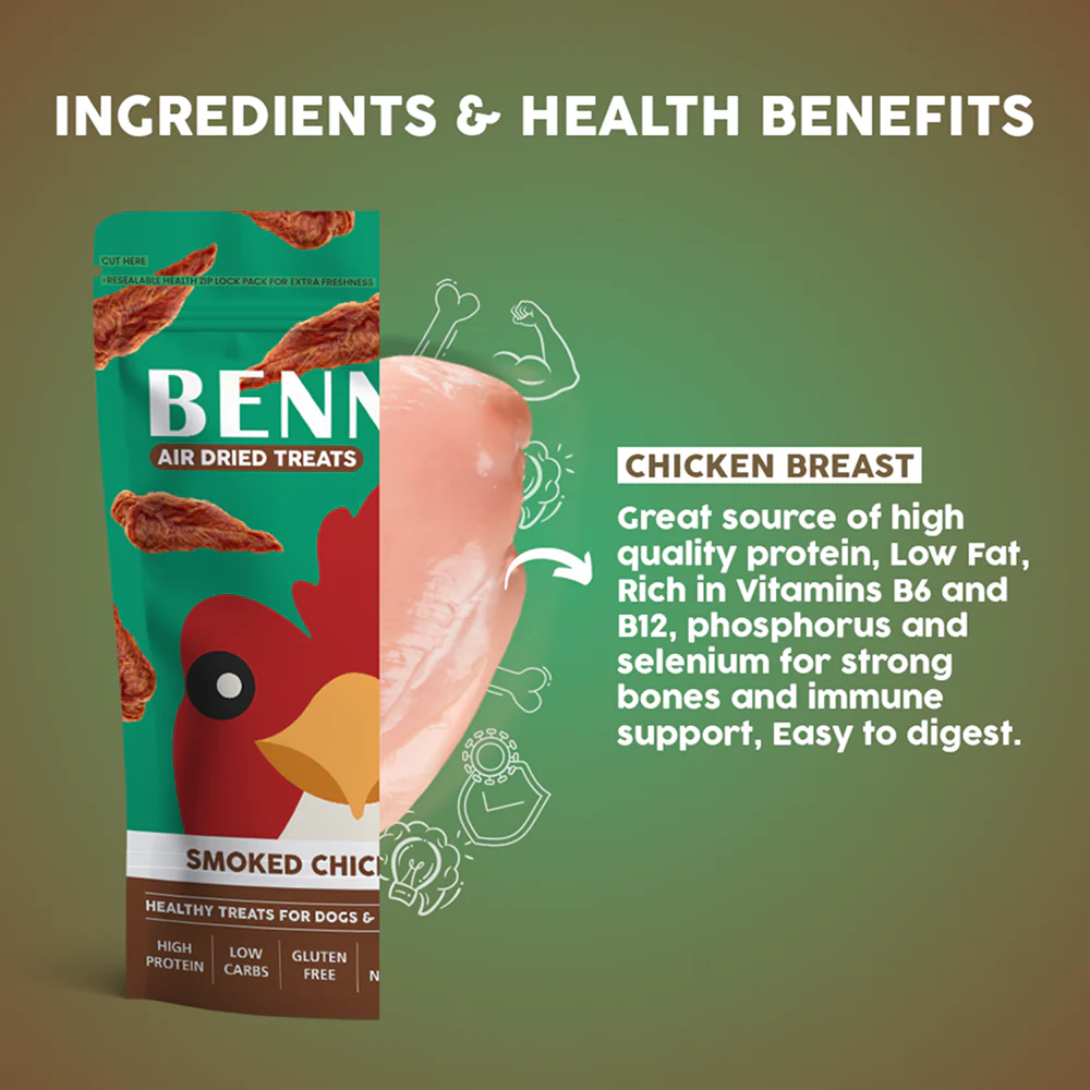 Bennys Bowl Smoked Chicken Jerky Dog Treats - Image 7