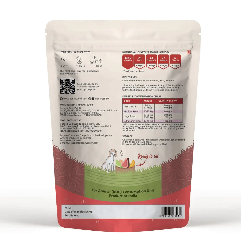 Bennys Bowl Lamb and French Beans Dog Fresh and Wet Food - Image 6
