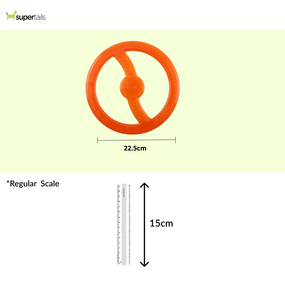 Bionic Toss N Tug Ring Toy for Dogs (Orange) - Image 2