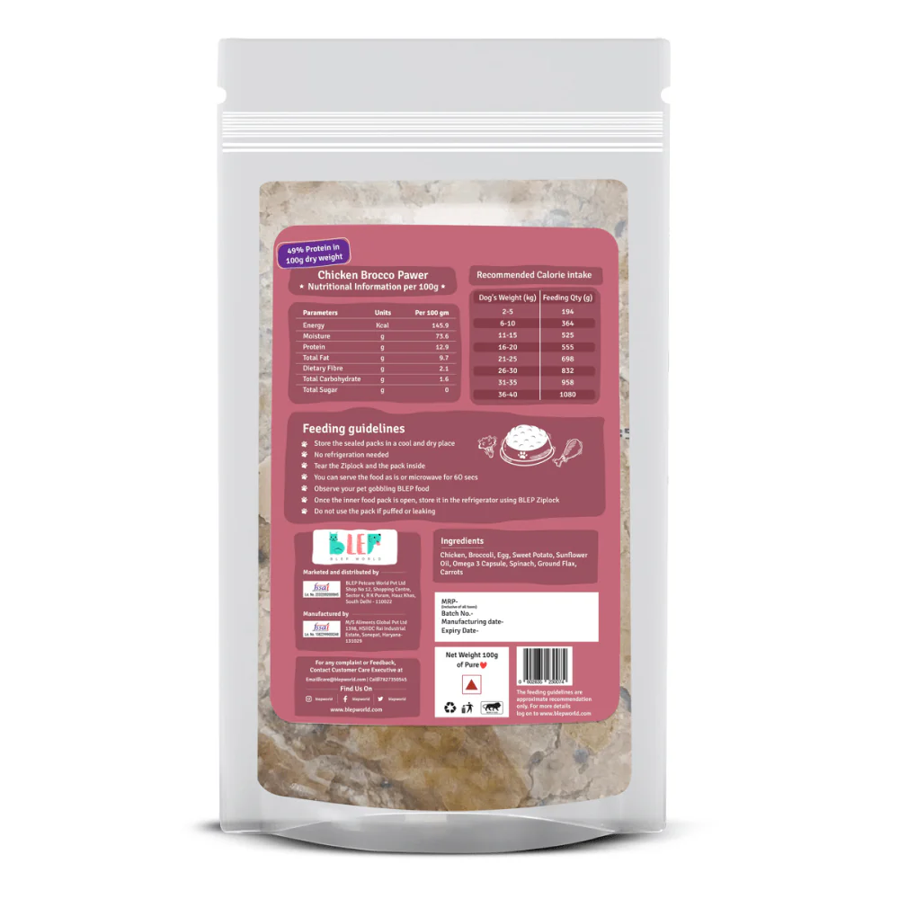 BLEP Chicken Brocco Pawer Dog Wet Food - Image 2