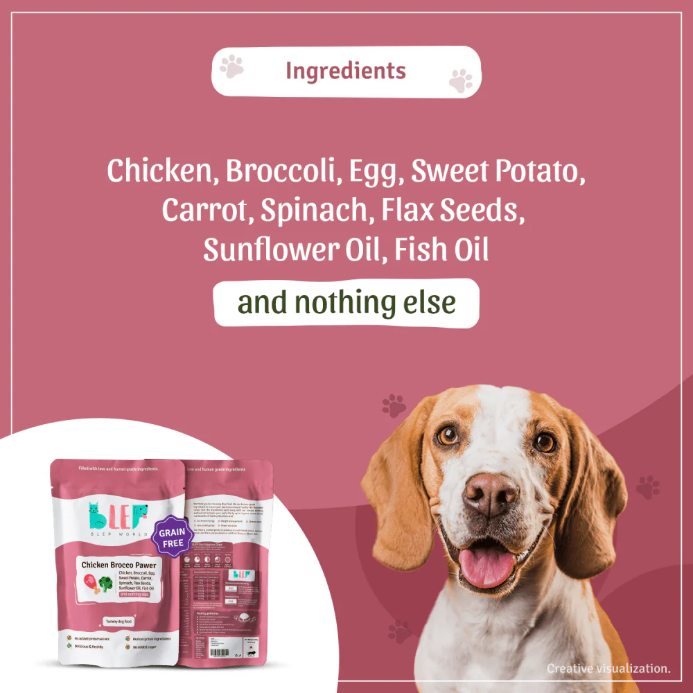 BLEP Chicken Brocco Pawer Dog Wet Food - Image 3