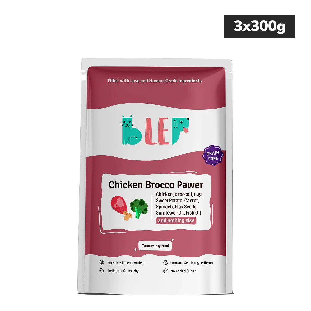 BLEP Chicken Brocco Pawer Dog Wet Food (300g) - Image 5