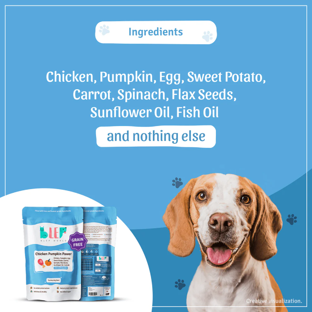 BLEP Chicken & Pumpkin Pawer Dog Wet Food (200g) - Image 4