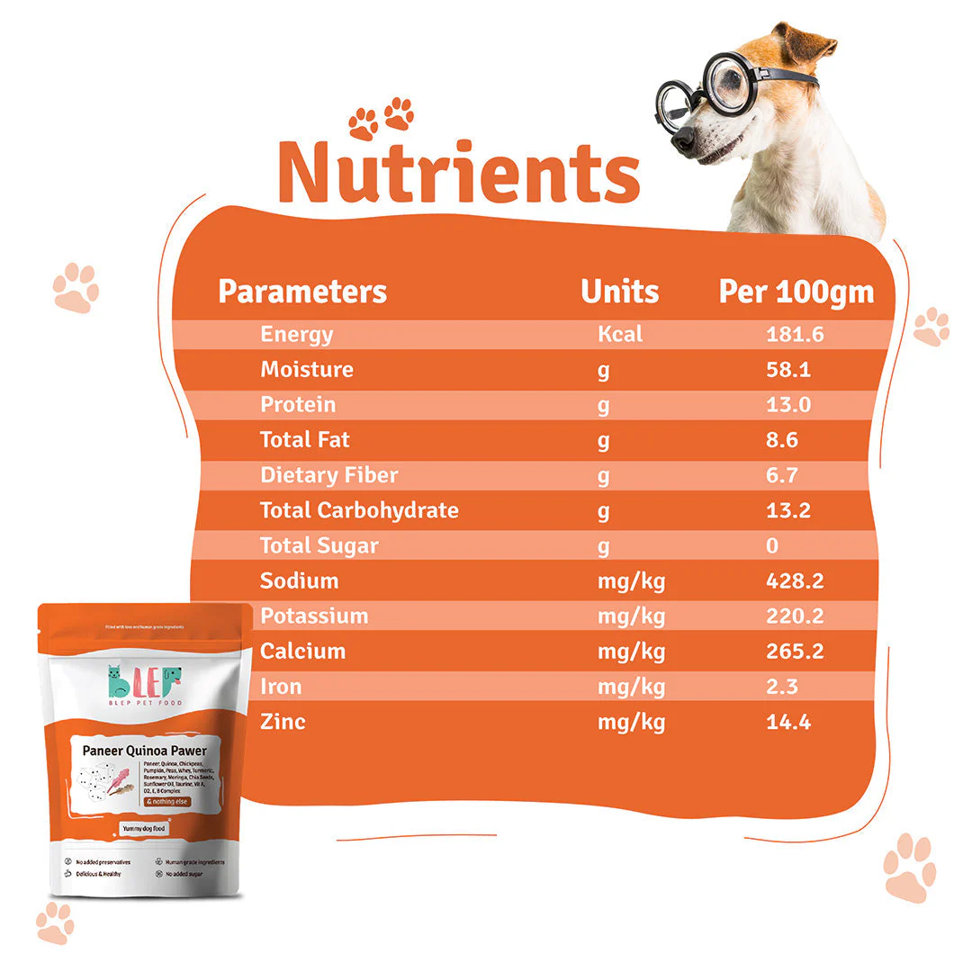 BLEP Paneer Quinoa Pawer Dog Wet Food (300g) - Image 4