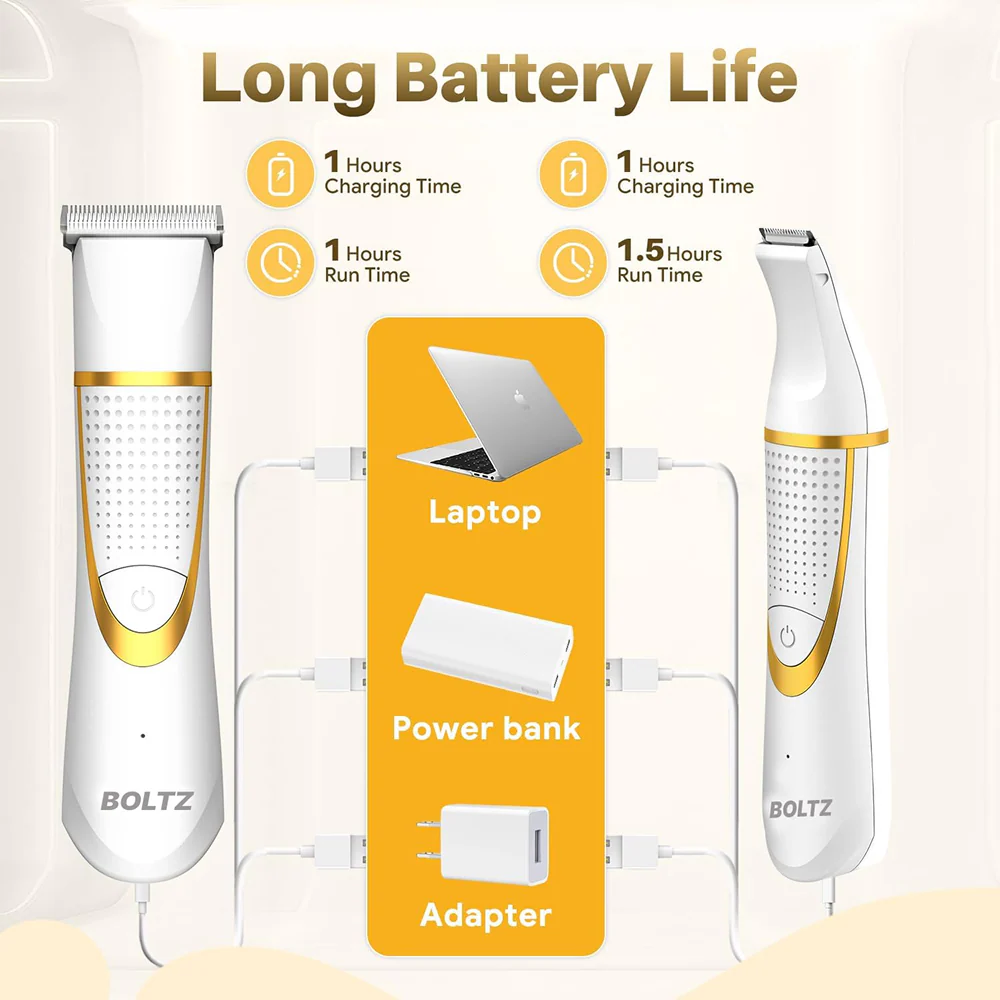 Boltz 4 in 1 IPX7 Waterproof Electric Cordless Trimmer with Nail Grinder for Dogs and Cats - Image 7