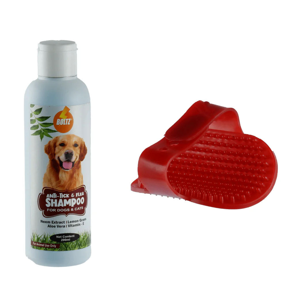 Boltz Anti Tick & Flea Shampoo with Brush for Dogs - Image 2