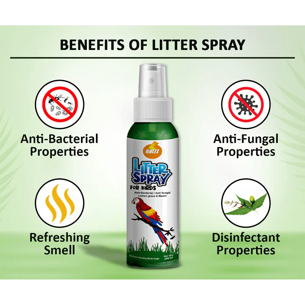 Boltz Antibacterial Litter Spray for Birds - Image 4