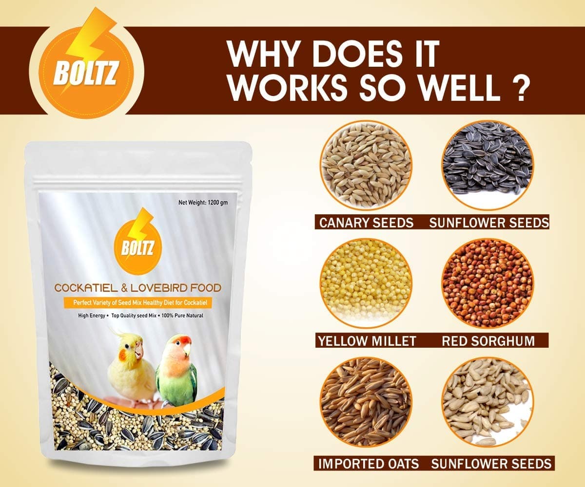 Boltz Cockatiel & Lovebird Food - Image 3