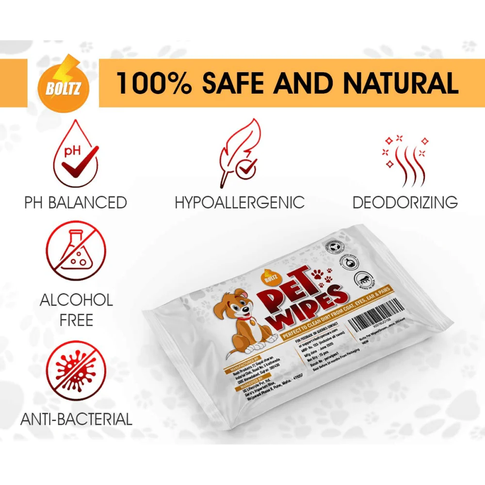 Boltz Grooming Wipes for Pets (Pack of 3) - Image 4