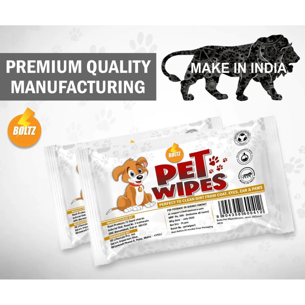 Boltz Grooming Wipes for Pets (Pack of 3) - Image 7