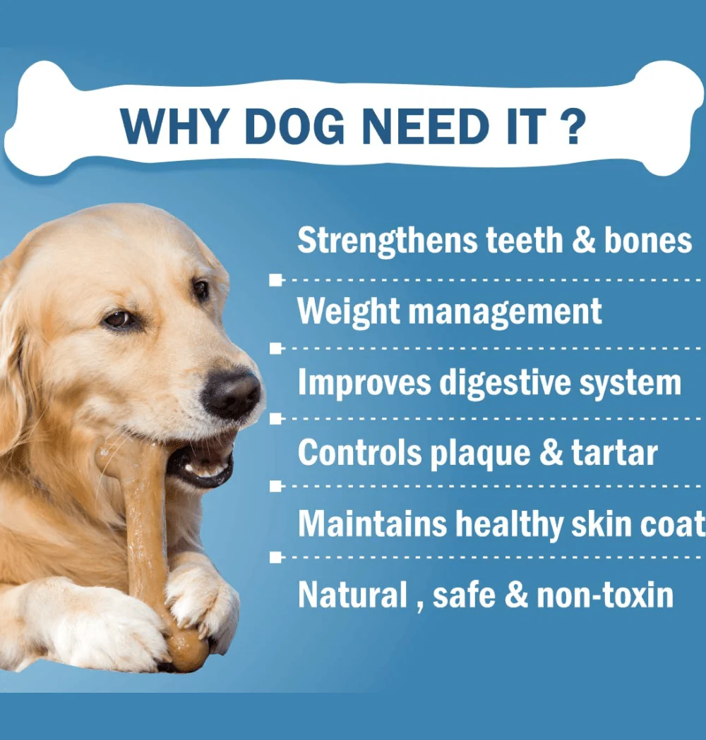 Boltz Rawhide Pressed Chew Bone Treat for Dogs - Image 3