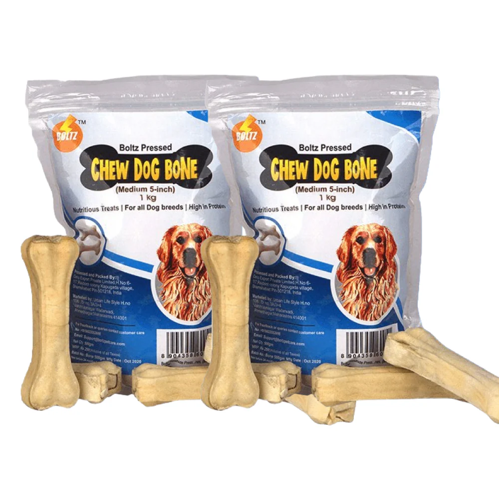 Boltz Rawhide Pressed Chew Bone Treat for Dogs - Image 8