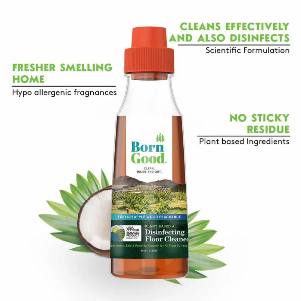 Born Good Turkish Apple Wood Fragrance Plant Based Disinfecting Floor Cleaner for Dogs and Cats - Image 4