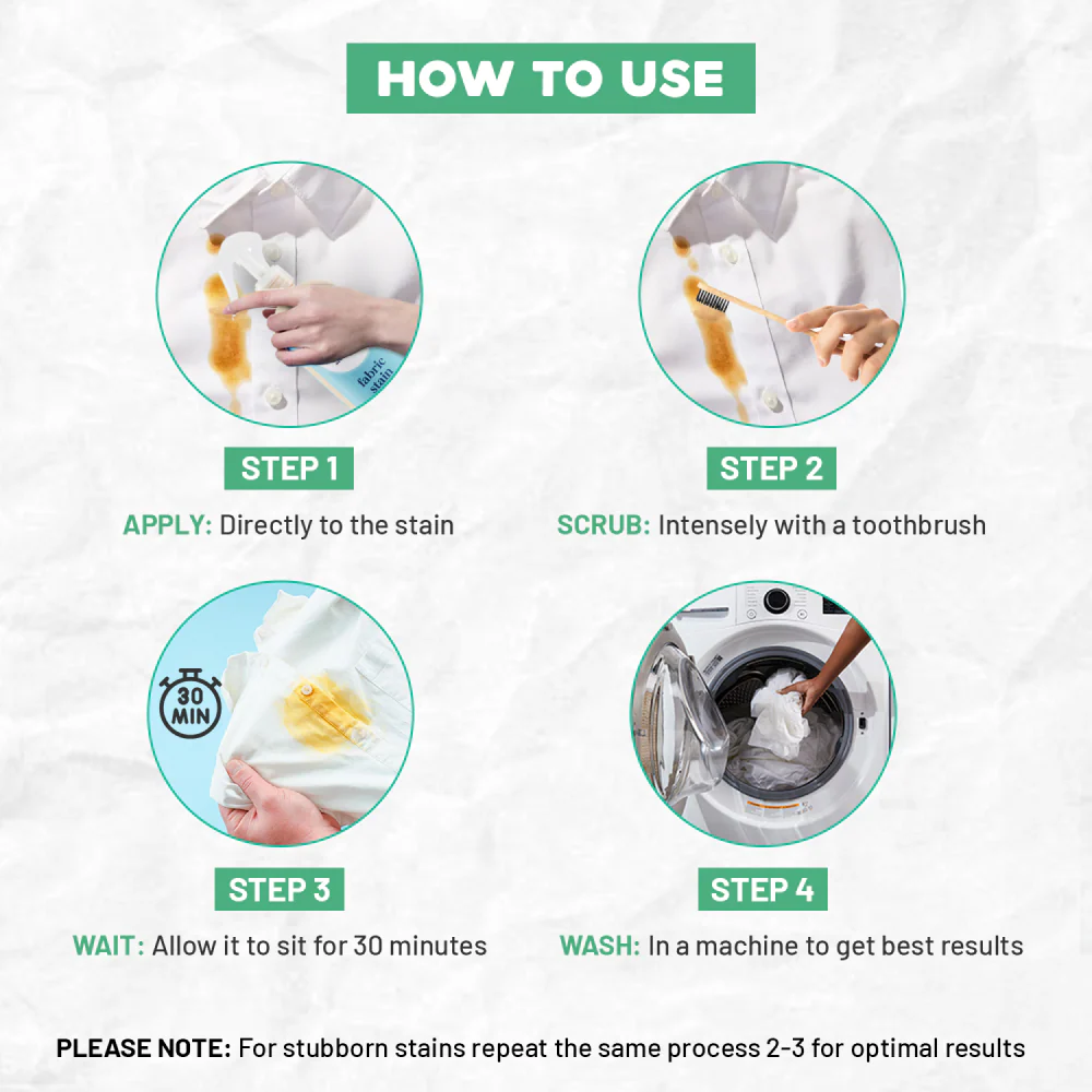 Born Good Plant Based Pet Safe Fabric Stain Remover - Image 3