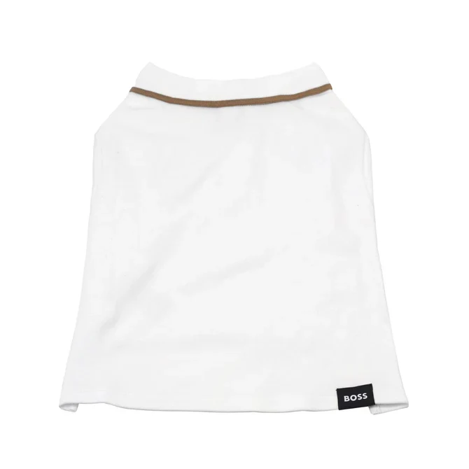 Boss Classic Polo Tshirt for Dogs (Bright White) - Image 3