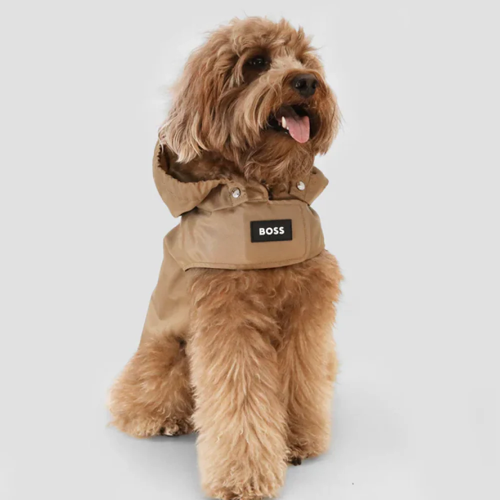 Boss Raincoat for Dogs (Camel) - Image 4
