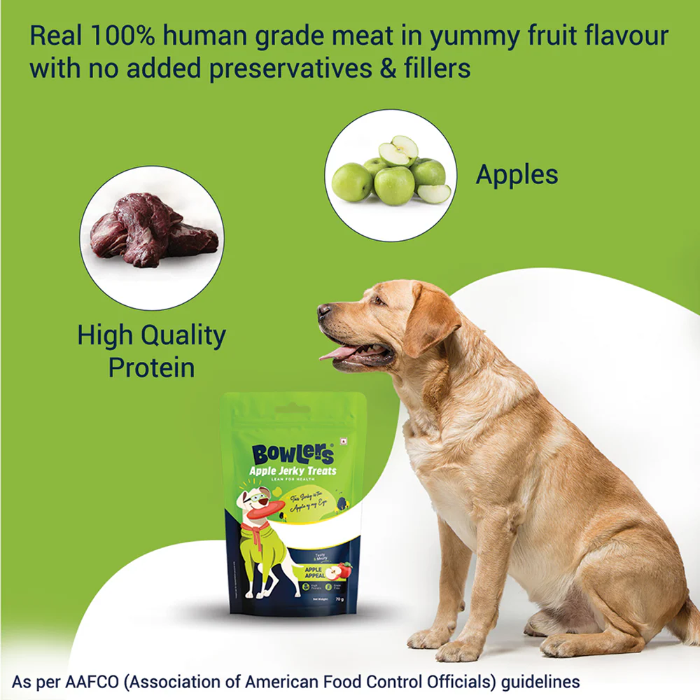 Bowlers Apple Jerky Dog Treats - Image 2
