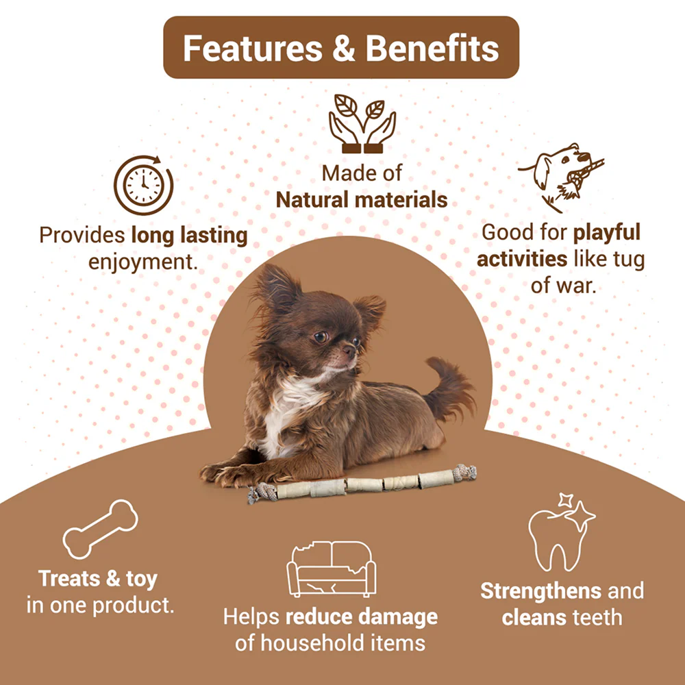 Bowlers Chewrope Caterpillar Functional Dog Treat Toy - Image 4