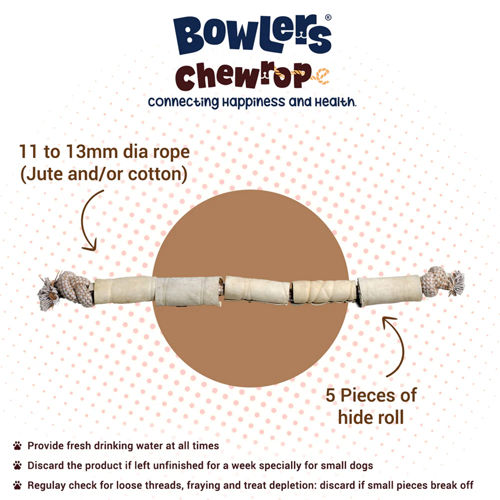 Bowlers Chewrope Caterpillar Functional Dog Treat Toy - Image 5