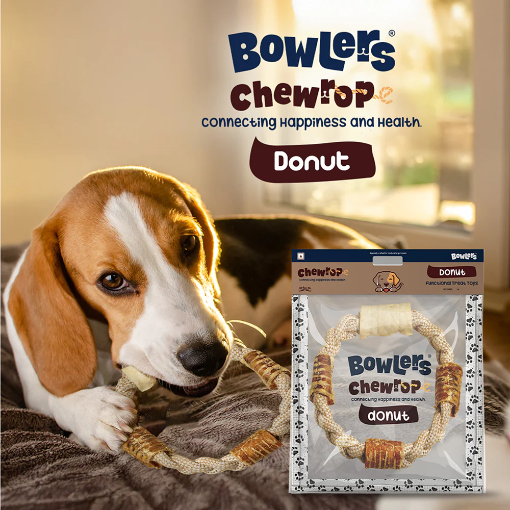 Bowlers Chewrope Donut Functional Dog Treat Toy - Image 5