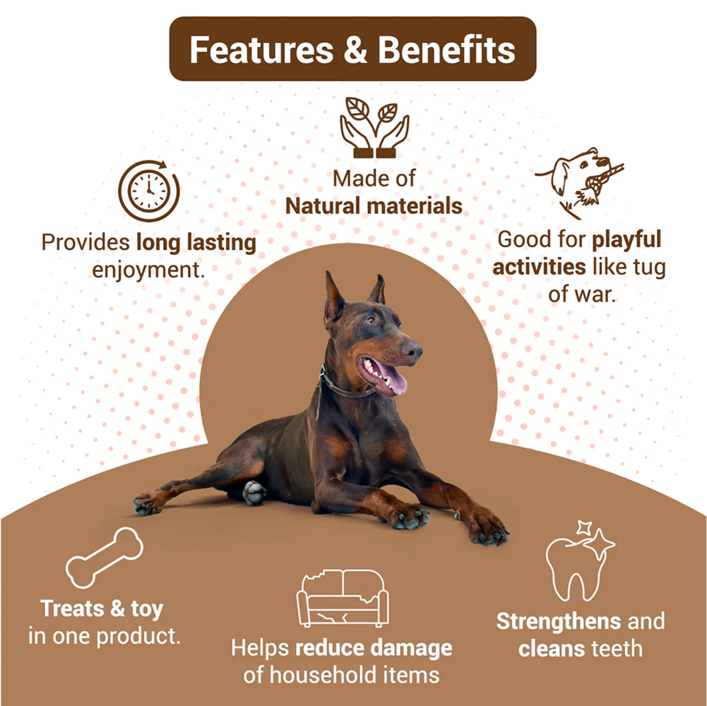 Bowlers Chewrope Marionette Rope Chew Functional Dog Treat Toy - Image 5