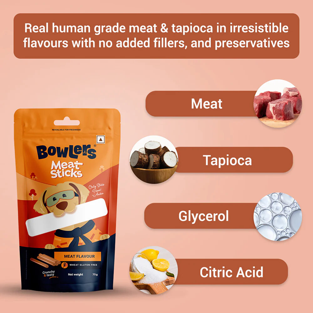 Bowlers Meat Sticks Dog Treats - Image 2
