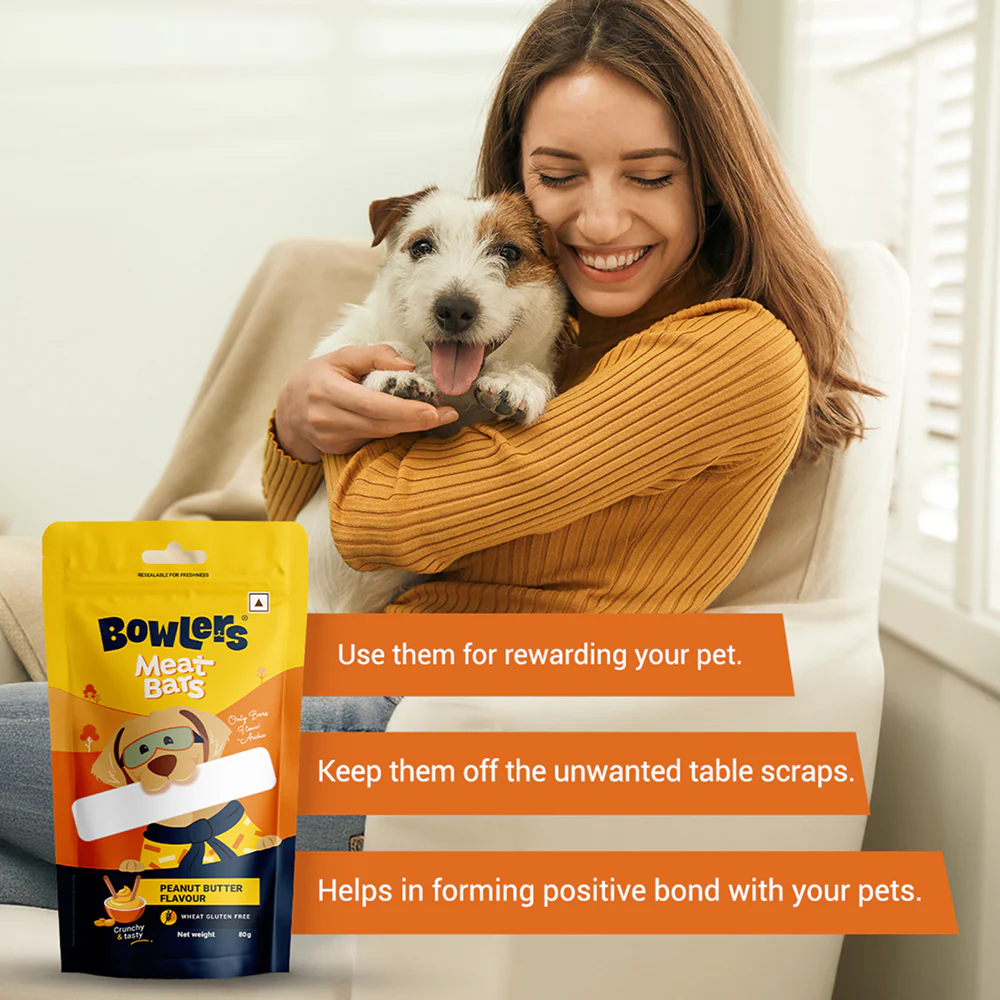 Bowlers Peanut Butter Flavour Meat Bars Dog Treats - Image 3